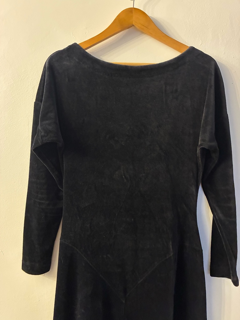 Vintage 1980’s Original Rare Betsey Johnson Punk Label Velvet Maxi Dress Black - Picture 3 of 13